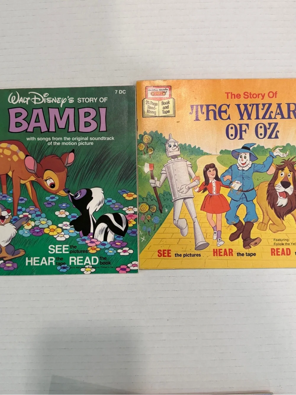 Lot Of (12) Vintage Walt Disney Read Along Books & Tape (BOOKS ONLY NO TAPES)